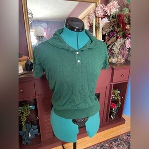 Green knit Collectif top